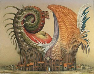In The Shadow Of The Cathedral — Jacek Yerka