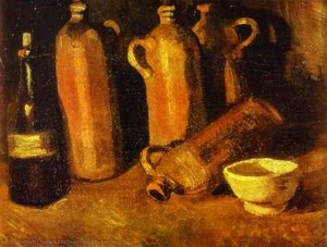 Still Life With Four Jugs — Vincent Willem Van Gogh, Post-impressionism