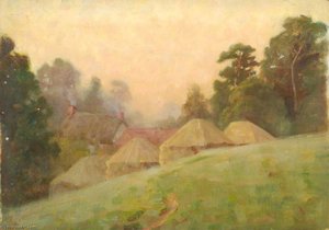 Haystacks At Dawn — Benjamin Haughton