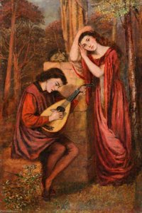 The Theodore Watts Dunton Cabinet Genevieve (after Dante Gabriel Rossetti) — Henry Treffry Dunn