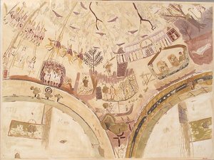 Facsimile Of The Dome Painting Of The Chapel Of Exodus, Bagawat Necropolis, Kharga Oasis — Charles K Wilkinson