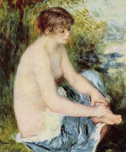 Small Nude In Blue — Pierre-auguste Renoir