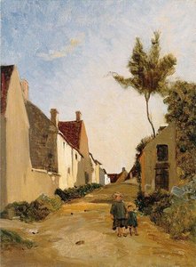 Village Street (also Known As Chailly) — Frédéric Bazille