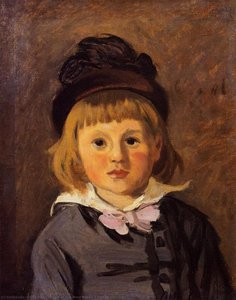 Portrait Of Jean Monet Wearing A Hat With A Pompom — Claude Monet