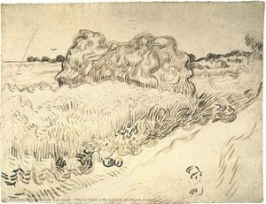 Wheat Field With A Stack Of Wheat Or Hay — Vincent Willem Van Gogh