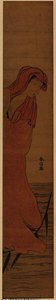 Parody Of Bodhidharma Crossing The River On A Reed — Suzuki Harunobu