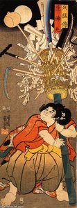 The Young Benkei Holding A Pole — Utagawa Kuniyoshi, Ukiyo-e Style