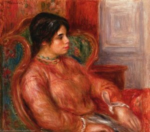 Woman With Green Chair — Pierre-auguste Renoir, Impressionism