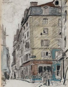 The Street Of Petit-pont Saint-séverin, Paris — Johan Barthold Jongkind