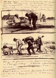 Three Persons Returning From The Potato Field — Vincent Willem Van Gogh