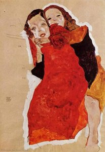 Two Girls — Egon Schiele, Expressionism