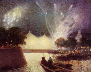 Fireworks Over The Port — Ferdinand Du Puigaudeau