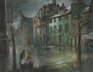 Street Scene, Paris — Everett Shinn