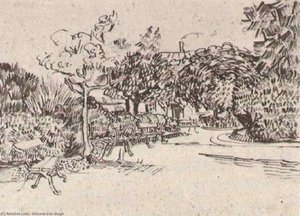 Public Garden With Benches — Vincent Willem Van Gogh