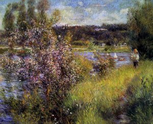 The Seine At Chatou — Pierre-auguste Renoir