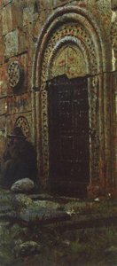 The Entrance Door To The Church Under The Kazbek — Vasily Vasilevich Vereshchagin