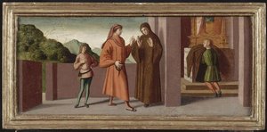 SAINT JEAN GUALBERT PREND L'HABIT MONASTIQUE MALGRE LA VOLONTE DE SON PERE
