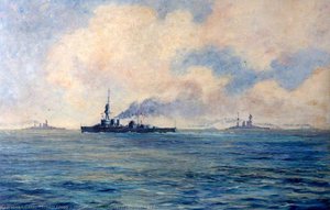 Hms 'cardiff' (polyptych, Panel 1 Of 6) — Ernest Clegg