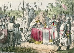 King John Signing Magna Charta — John Leech, Victorian Illustration