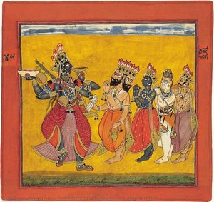 Bhadrakali, Revered By The Assembled Gods, Dances Ecstastically — Kripal Of Nurpur
