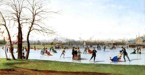 Circle Of Skaters, Bois De Boulogne — Conrad Wise Chapman