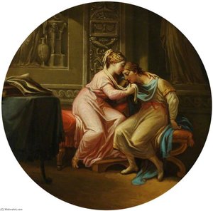 Mythological Subject With A Couple In An Embrace — Antonio Zucchi