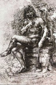 Studyes-design For St John In The Wilderness — Leonardo Da Vinci