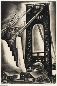 Hudson River Bridge — Howard Cook