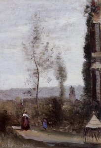 Coulommiers, The Garden Of M. Preschez — Jean-baptiste-camille Corot
