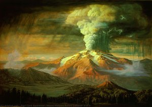 Mount Mazama Before Collapse (2 Of 3) — Paul Clark Rockwood