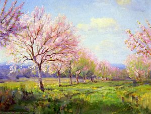 Peach Orchard On Mavericks Farm — Robert Julian Onderdonk, Impressionism