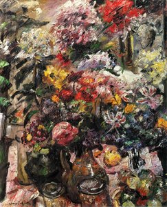 Still Life With Chrysanthemums And Amaryllis — Lovis Corinth, Symbolic Expressionism