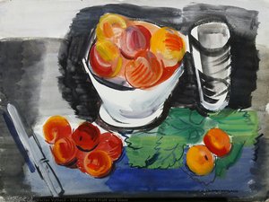 Still Life With Fruit And Glass — Vaclav Vytlacil