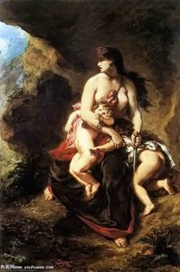 Medea About To Kill Her Children — Eugène Delacroix