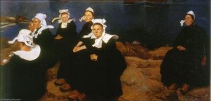 Pescadoras Bretonas — Manuel Benedito Vives