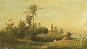 Caravane Traversant Un Desert — Charles Théodore Frère Dit Frère Bey