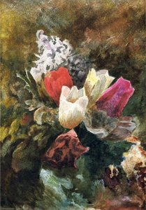 Tulips And Hyacinths — John La Farge