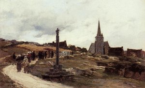 Procession Near Ploumanac, Brittany — Léon Augustin L'hermitte