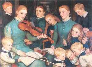 A Christmas Carol At Bracken Dene — Arthur Hughes