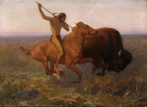 Indian Hunting Buffalo — Edwin Willard Deming