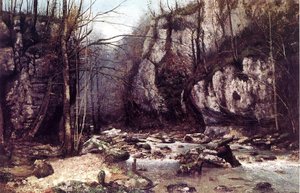 The Stream Of The Puits Noir At Ornans — Gustave Courbet
