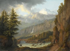 View Of Giornico From The St. Gotthard Pass, Switzerland — Jakob Philipp Hackert