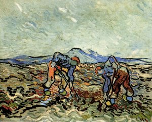 Peasants Lifting Potatoes — Vincent Willem Van Gogh