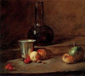 Carafe À Demi Pleine De Vin — Jean-baptiste-siméon Chardin