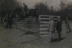 Transport: The First Horse In America To Jump Six Feet — Frederic Remington