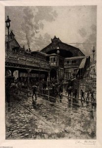 Entrance To Brooklyn Bridge — Charles Frederick William Mielatz