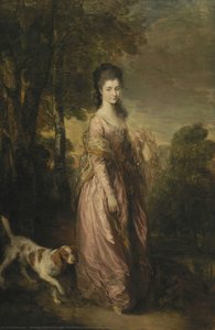 Portrait Of Mrs Lowndes-stone — Thomas Gainsborough, Rococo Style