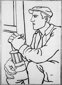 A Worker With The Lamp — Fernand Léger