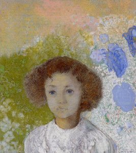 Portrait Of Genevieve De Gonet As A Child — Odilon Redon
