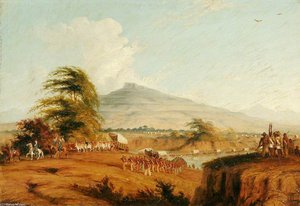 Forces Under The Command Of Lieutenant General Cathcart Crossing The Orange River, South Africa, To Attack Moshesh — Thomas Baines
